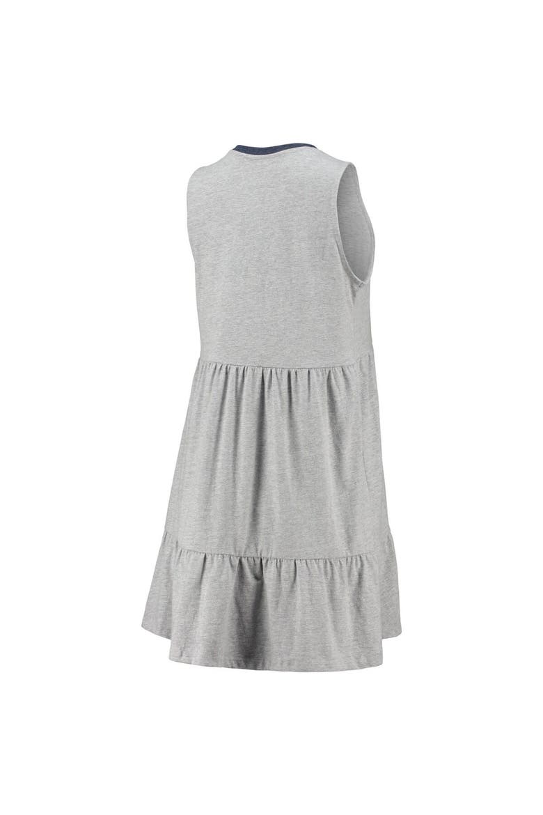 Women's Lauren James Heathered Gray Dallas Cowboys Tiered Dress, Alternate, color, Heather Gray