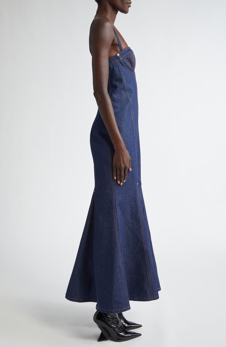 Jean Paul Gaultier Denim Mermaid Maxi Dress, Alternate, color, 