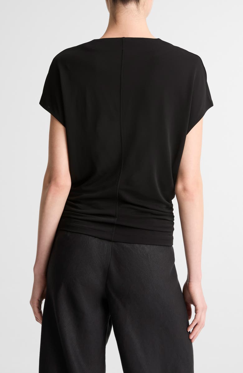 Vince Ruched Dolman Sleeve Top, Alternate, color, Black
