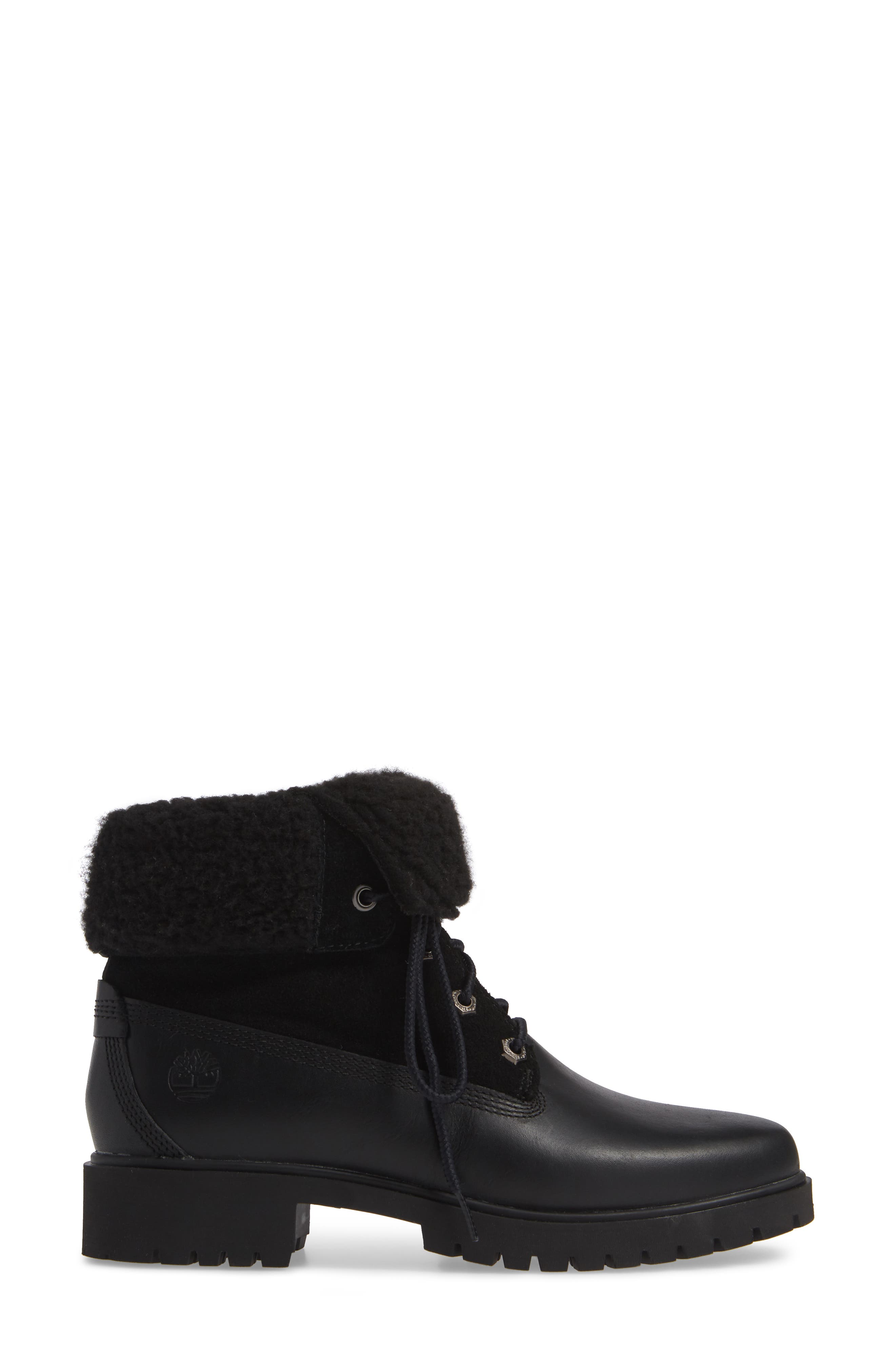 Jayne Waterproof Bootie, Alternate, color, JET BLACK LEATHER