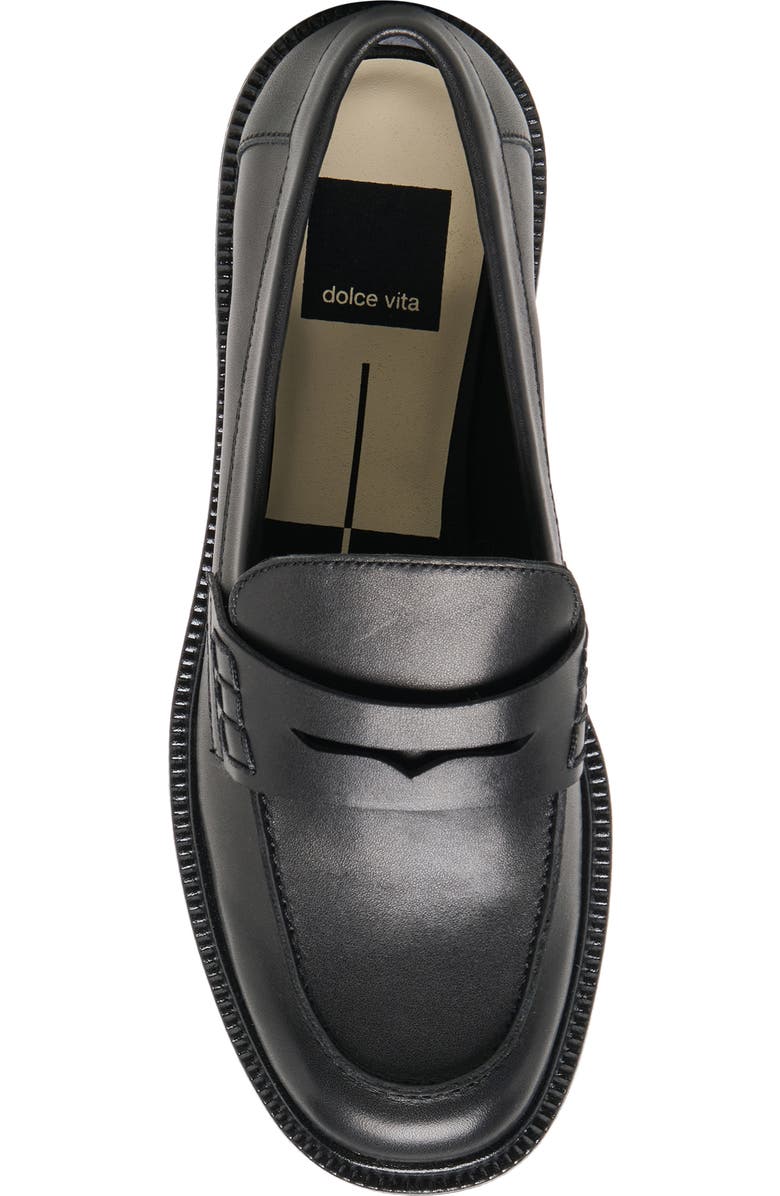 Dolce Vita Tiggy Penny Loafer, Alternate, color, Black Leather