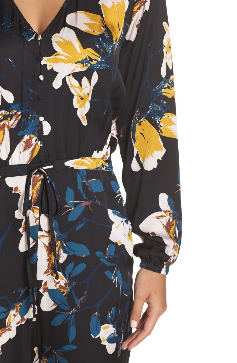 Knot Sisters Josie Floral Satin Jumpsuit, Alternate, color,