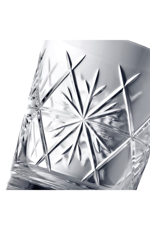 Waterford Winter Wonders Snowflake Set Of 2 Lead Crystal Double Old Fashioned Glasses In Transparent