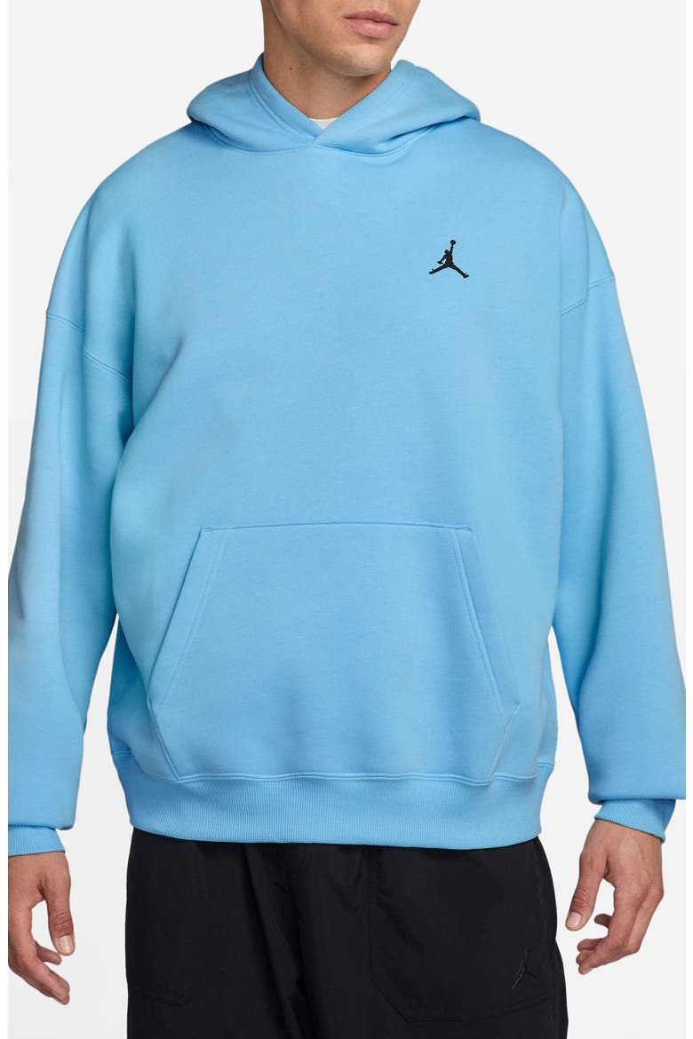 Brooklyn Oversize French Terry Hoodie, Main, color, BLUE CHILL/ BLACK