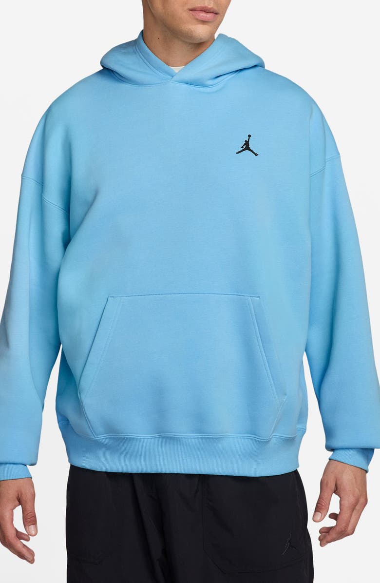Jordan Brooklyn Oversize French Terry Hoodie, Main, color, Blue Chill/ Black