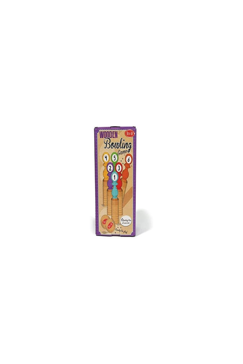 Make It Pop Retroh! Wooden Bowling Game, Outdoor & Indoor, Kids Ages 3+, Main, color, Multicolored