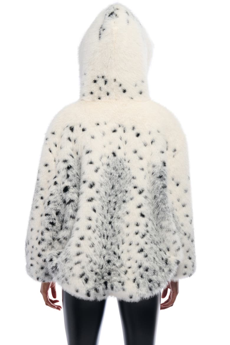 Leo Hooded Faux Fur Jacket, Alternate, color, WHITE
