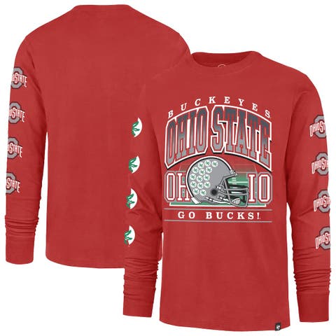 Men's '47  Red Ohio State Buckeyes Go Big Long Sleeve T-Shirt