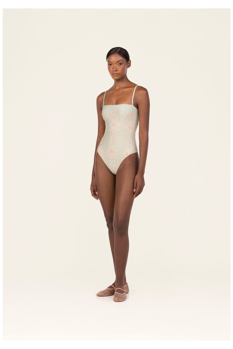 Durazno Playa One piece, Alternate, color, Green