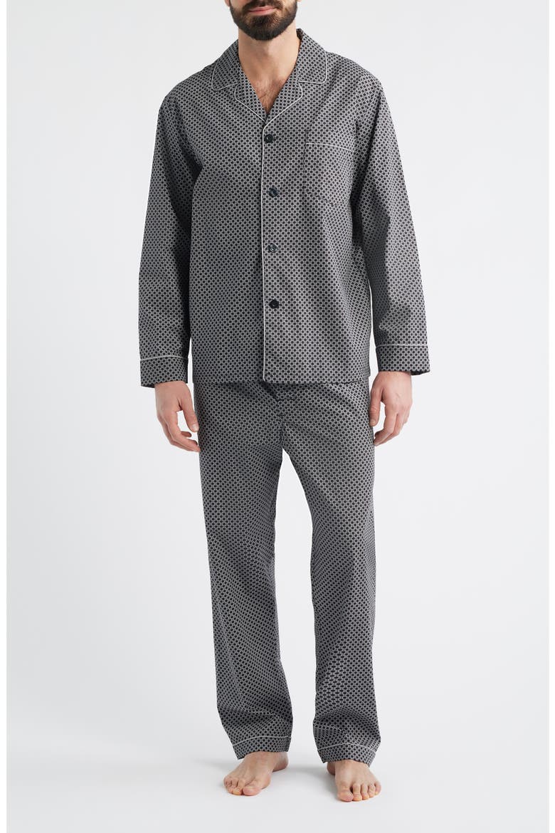 Santuary Cotton Sateen Pajamas, Main, color, BLACK