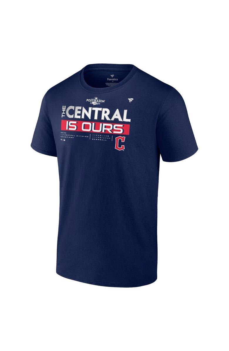 FANATICS Men's Fanatics Branded Navy Cleveland Guardians 2022 AL Central Division Champions Locker Room T-Shirt, Alternate, color,