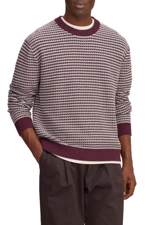 Russel Stripe Organic Cotton & Wool Crewneck Sweater