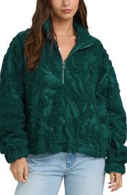 Billabong All the Time High Pile Fleece Quarter Zip Pullover