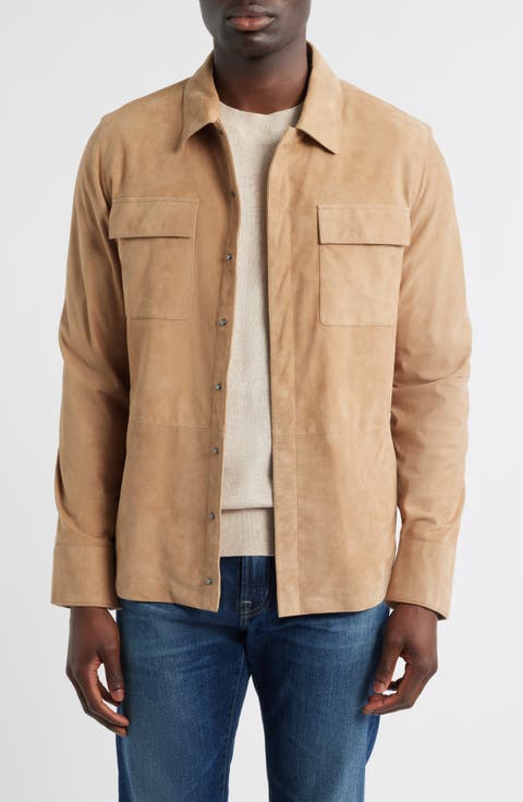 Crown Crafted Water Resistant Featherweight Suede Shirt Jacket