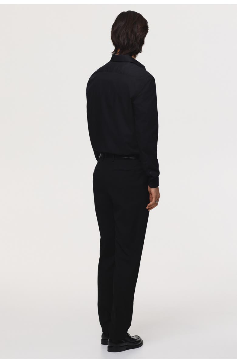 H&M Slim Fit Easy-iron Shirt, Alternate, color, Black