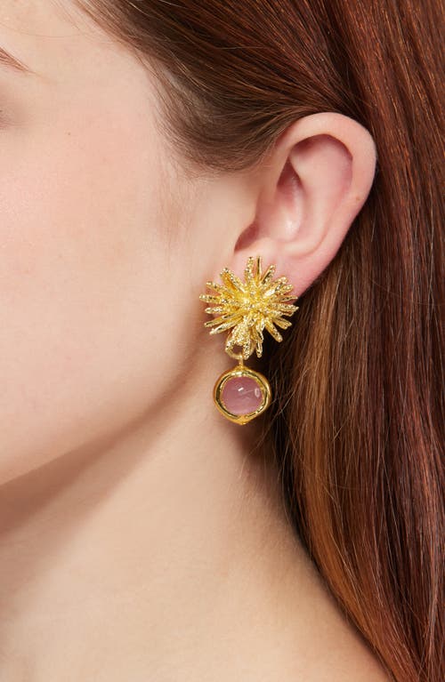 Karine Sultan Starburst Clip-on Drop Earrings In Gold