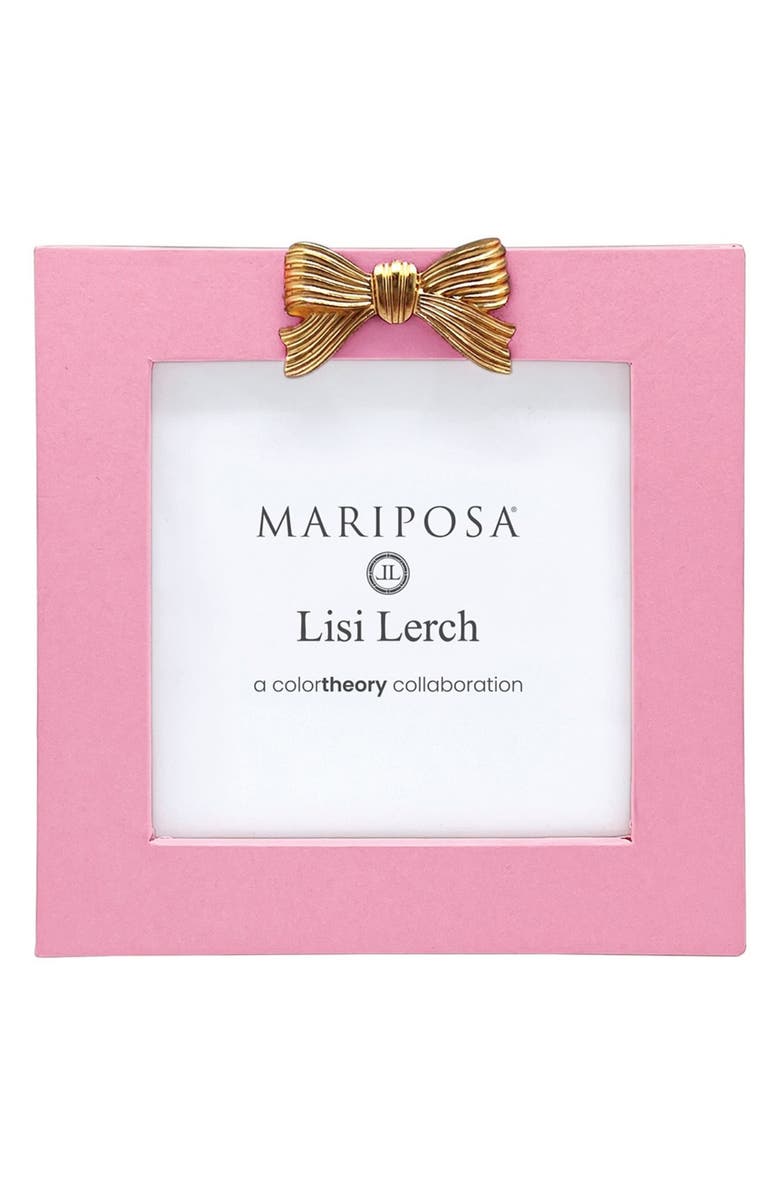 Mariposa Bow Pink 4 x 4-Inch Picture Frame, Main, color, Pink