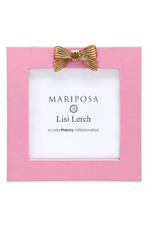 Mariposa Bow Pink 4 X 4-inch Picture Frame In Pink