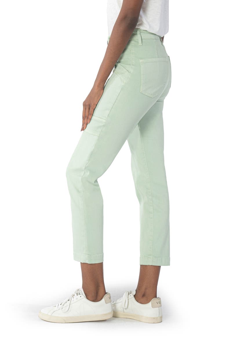 Rachel High Waist Straight Leg Jeans, Alternate, color, SAGE GREEN