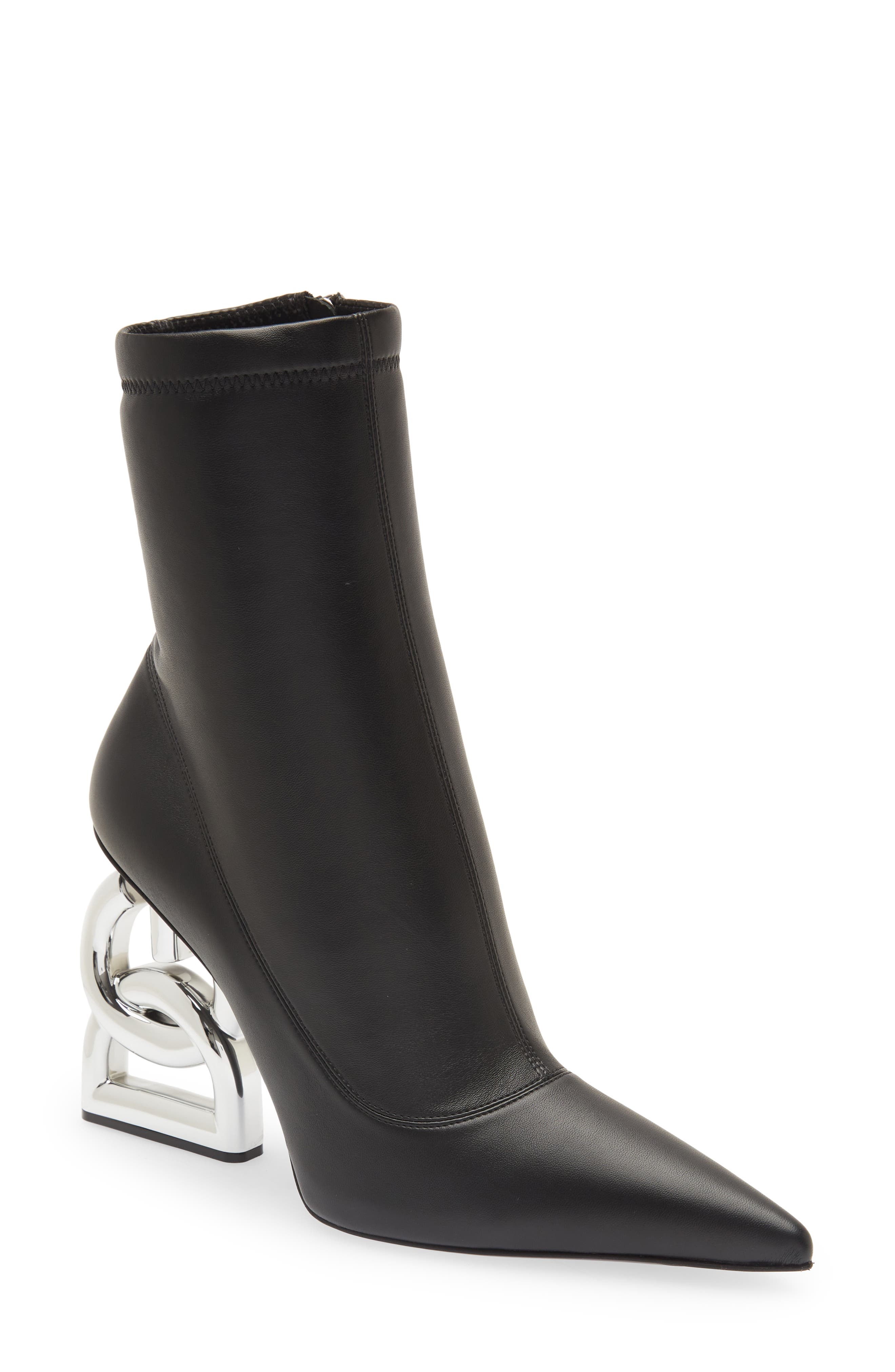Dolce&Gabbana DG Heel Pointed Toe Bootie, Main, color, 