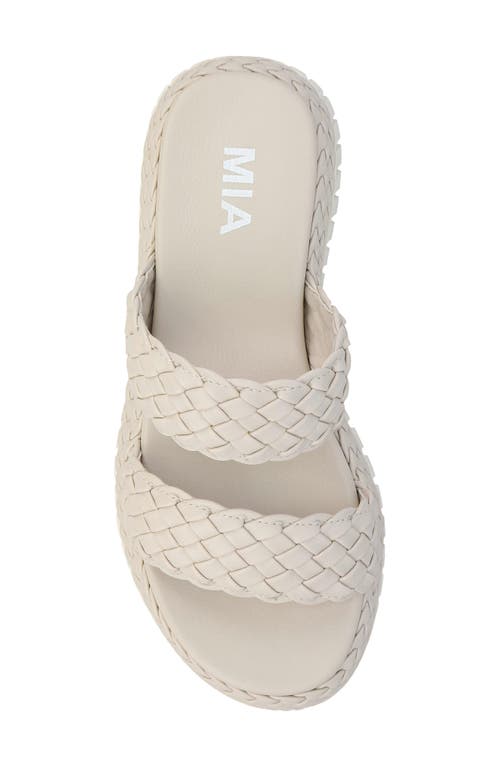 Mia Yoshi Platform Wedge Sandal In Ecru