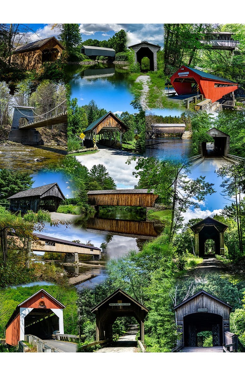 Sunsout Covered Bridges of New England 1000 piece Jigsaw Puzzle for Adults, Alternate, color, Multicolor