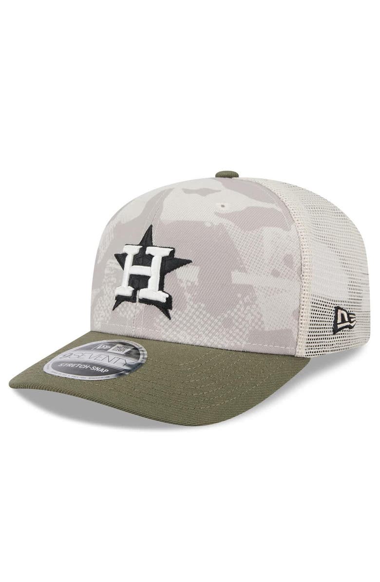 New Era Men's New Era Light Beige/Olive Houston Astros 2025 Armed Forces Day 9SEVENTY Stretch-Snap Hat, Alternate, color, Light Beige