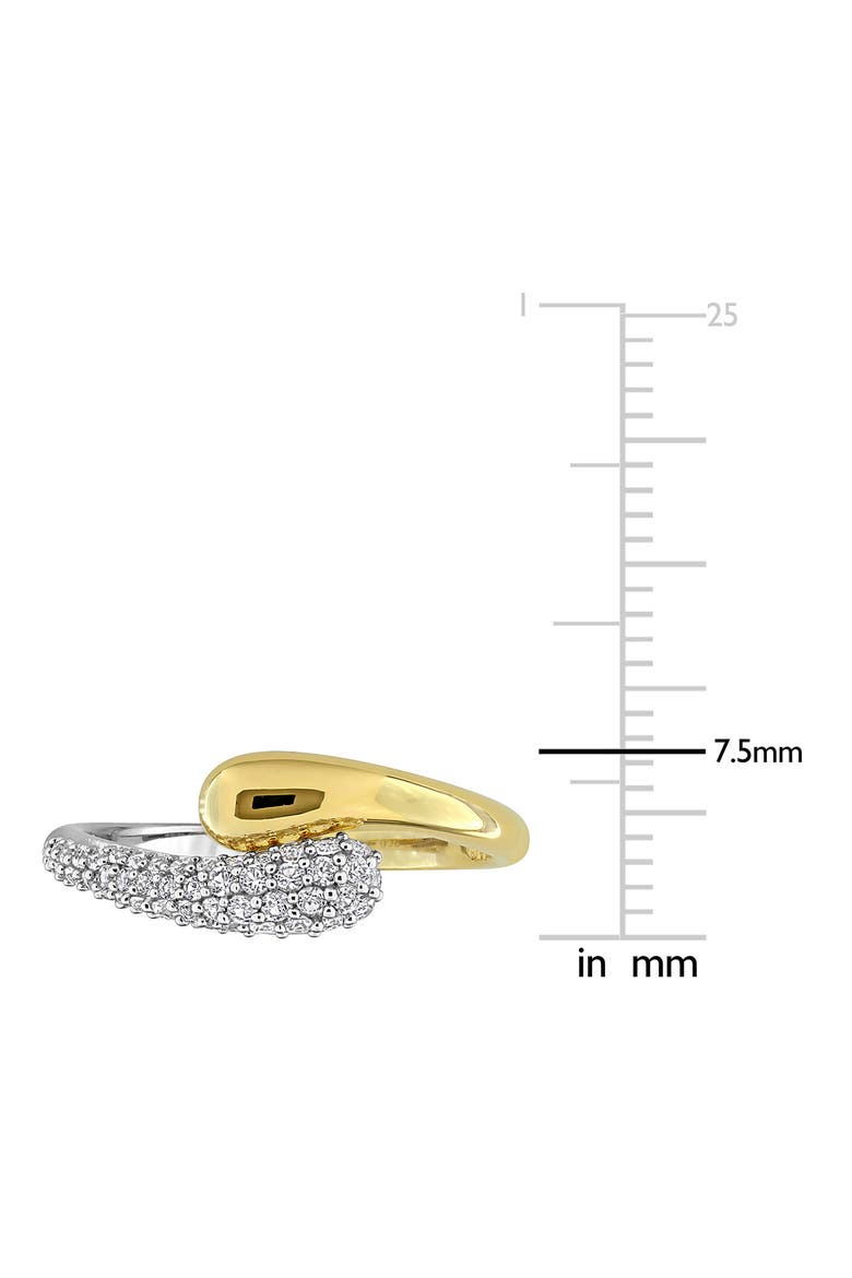Lab-Grown White Sapphire Swirl Ring, Alternate, color, WHITE