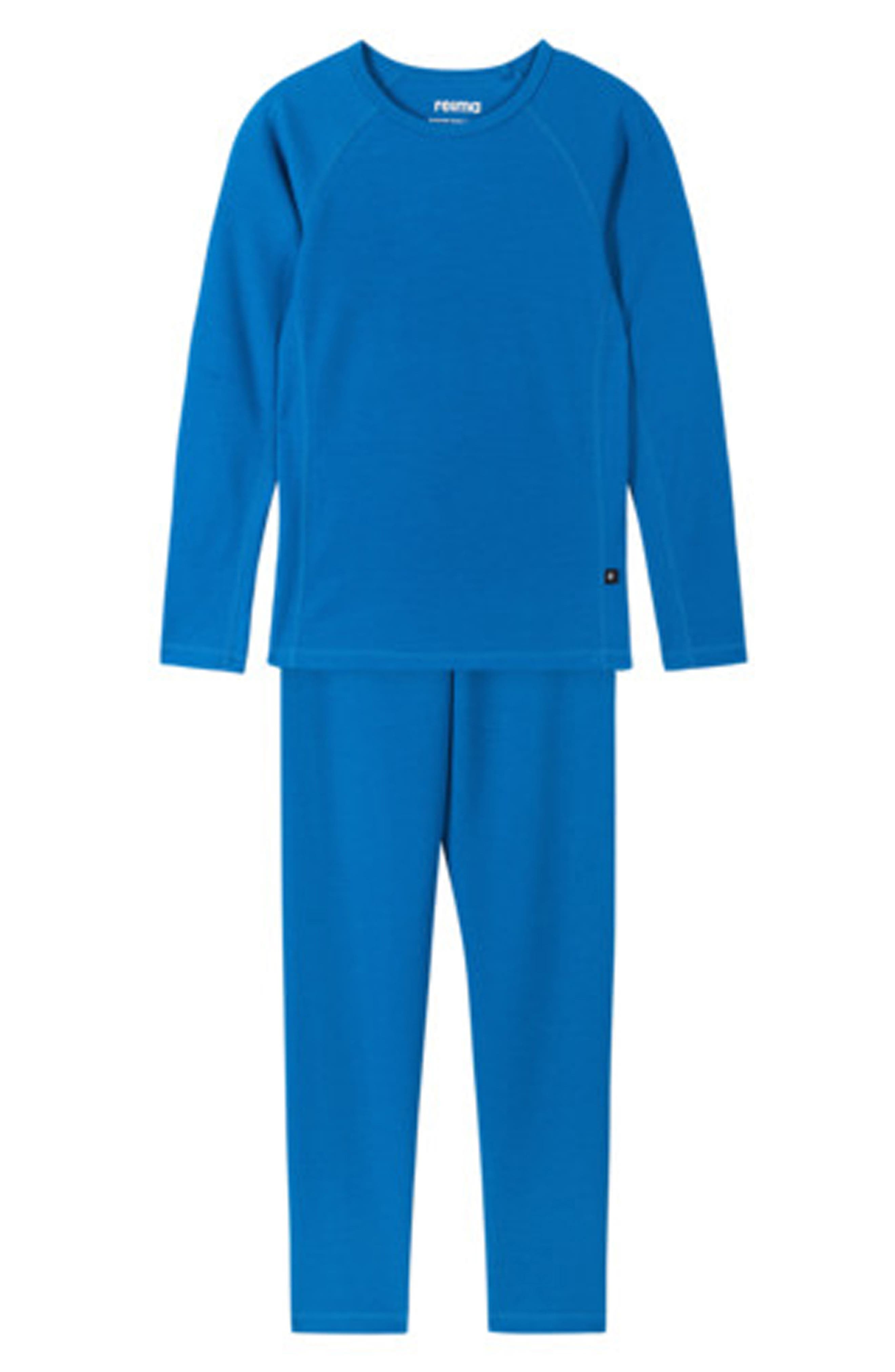 Reima Kids' Lani Thermal Top & Pants Set in Bright Blue 