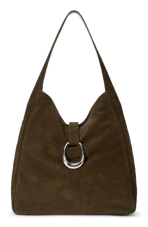 Maya Suede Hobo Bag