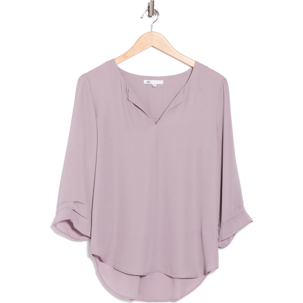 Dr2 By Daniel Rainn Elka Patterned Split Neck Blouse