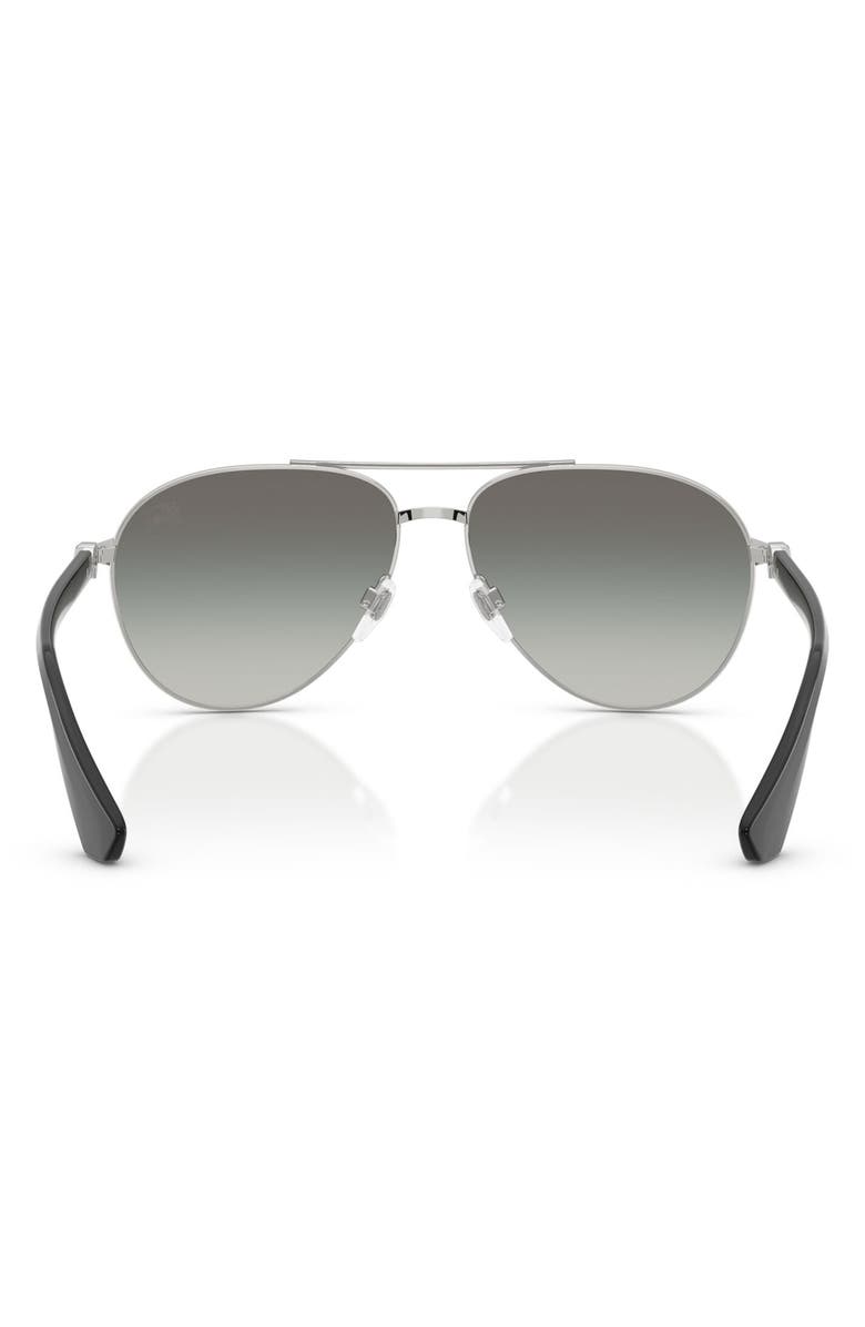 Burberry 59mm Gradient Pilot Sunglasses, Alternate, color, Silver / Grey Gradient