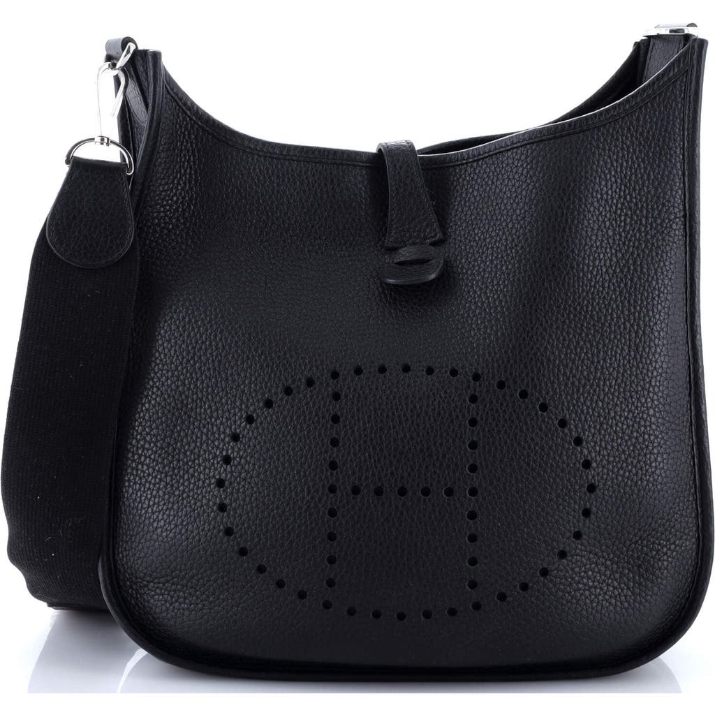 Pre-owned Hermes Hermes Evelyne Bag Gen Iii Clemence Pm In Black