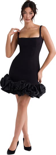 HOUSE OF CB Lilou Ruffle Square Neck Minidress | Nordstrom