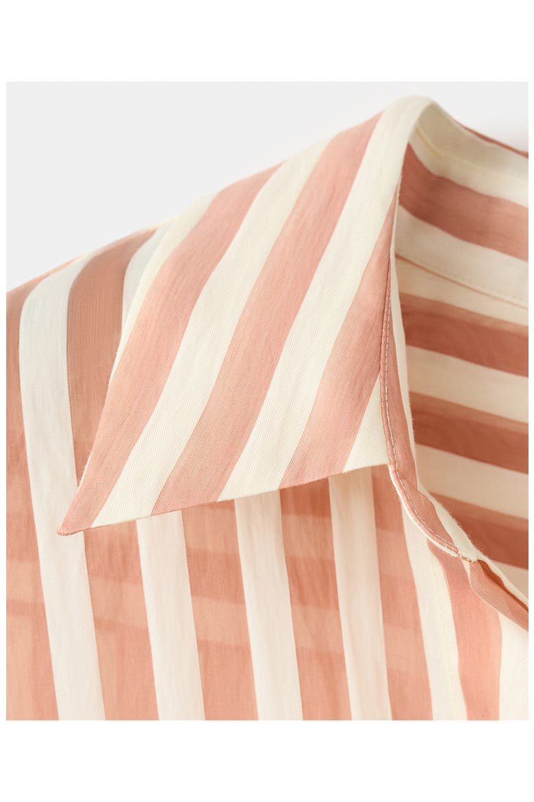Stripe Woven Shirt, Alternate, color, ORANGE BROWN