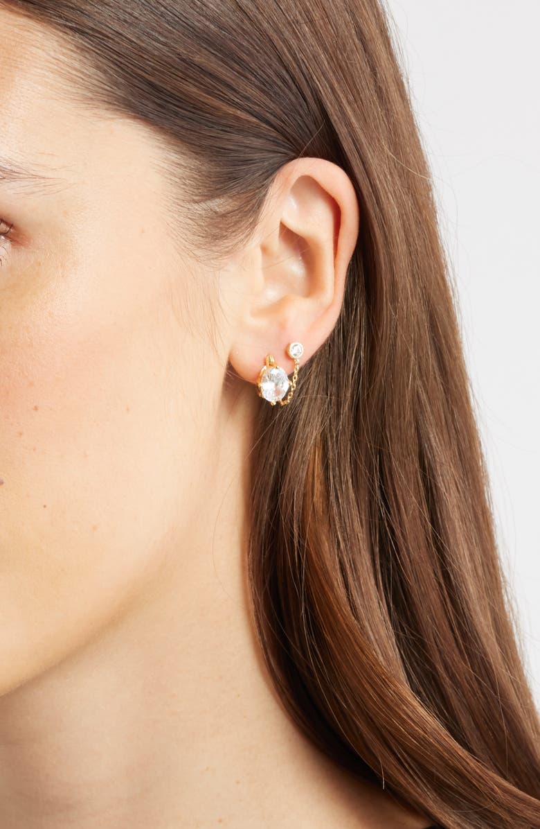 Nordstrom Set of 3 Demi Fine Earrings, Alternate, color, 14K Gold Plated