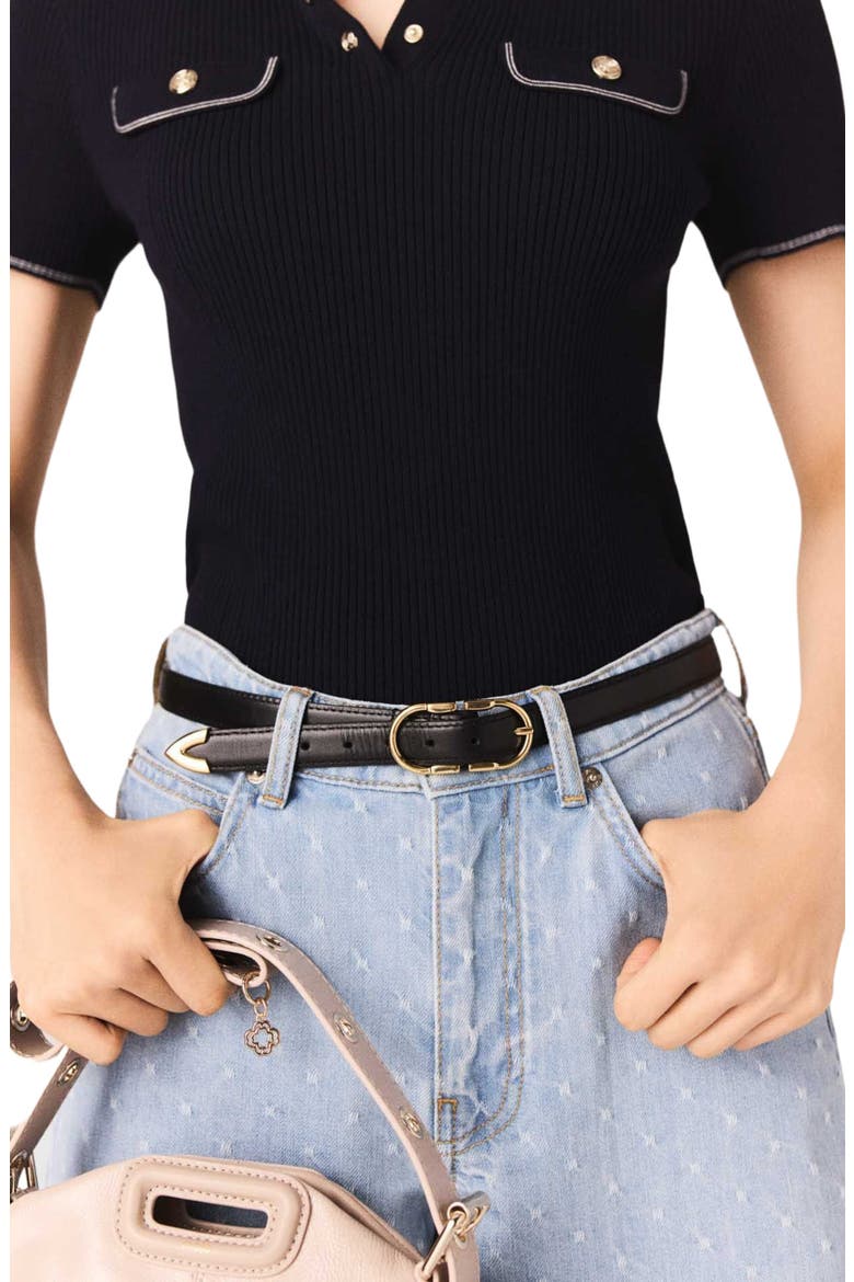 Short-sleeve polo shirt, Alternate, color, Navy