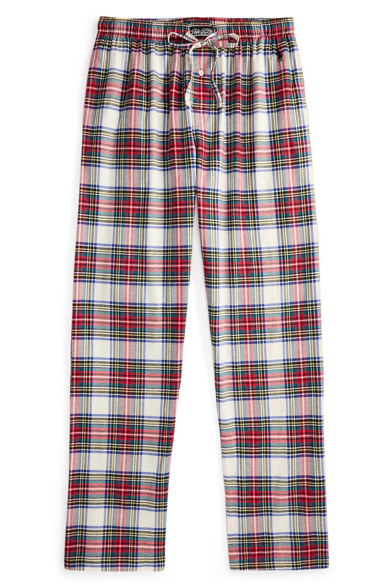 Plaid Flannel Pajama Pants, Alternate, color, STWRTPLD/PBPP