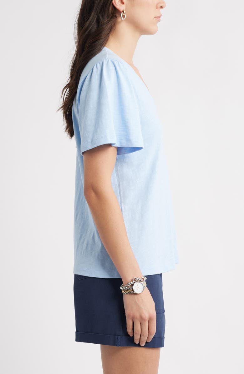 Caslon<sup>®</sup> Bell Sleeve V-Neck T-Shirt, Alternate, color, Blue Windsurfer