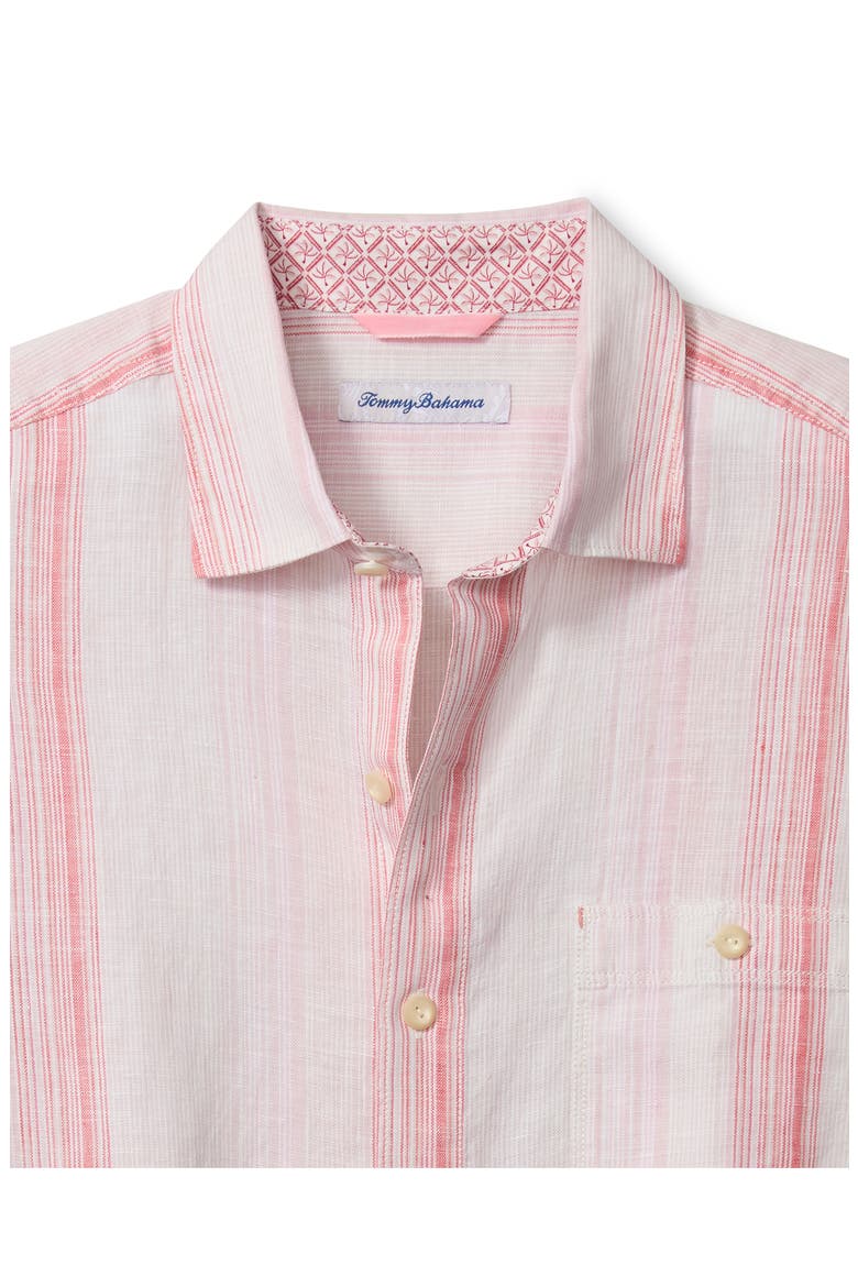 San Lucas Long Sleeve Striped Linen Shirt, Alternate, color, SPICED CRIMSON