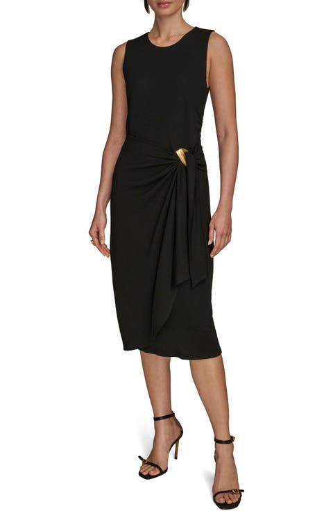 Print Sleeveless Midi Dress