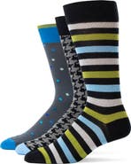 Lorenzo Uomo Assorted 3-Pack Crew Socks