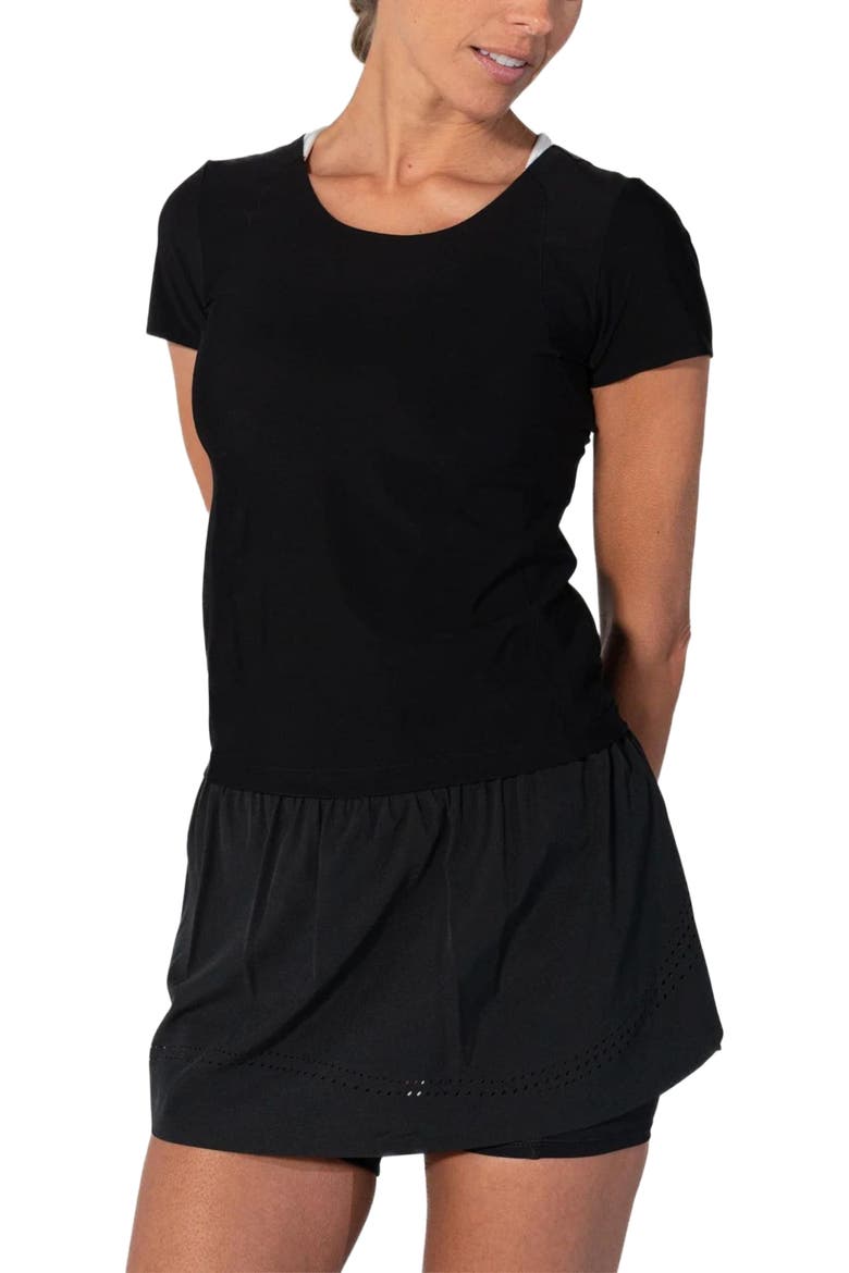 Bounce-It  Pickleball Short Sleeve, Alternate, color, Black Beauty