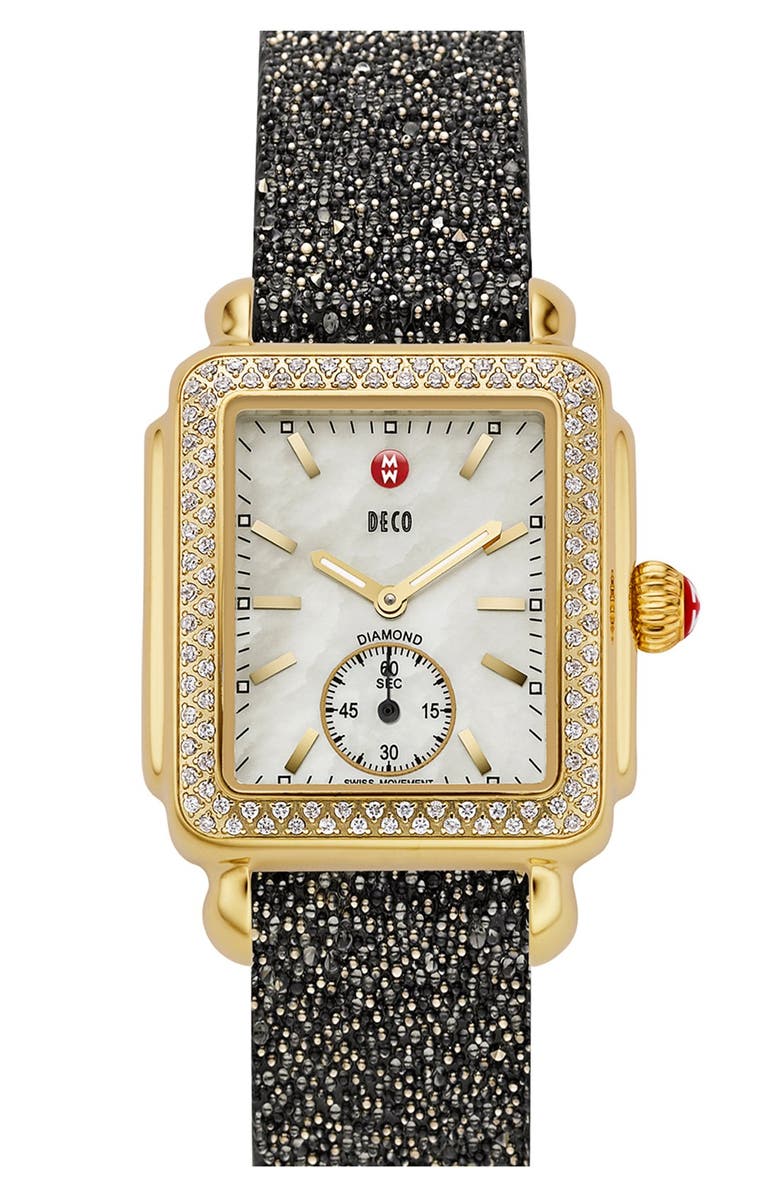 MICHELE Deco 16 Diamond Watch Head, 29mm x 31mm, Alternate, color,