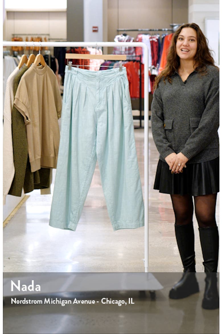 Lotta Love Pleated Wide Leg Cotton Pants video