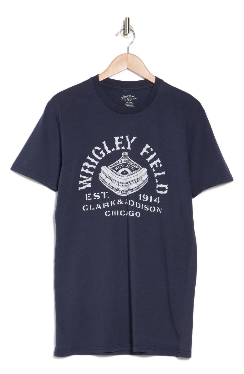 American Needle Wrigley Stadium Graphic T-Shirt, Alternate, color, Navy