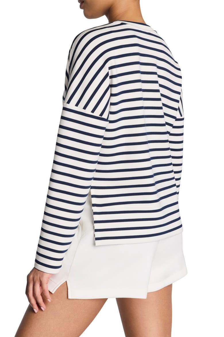Air Essentials Stripe Sweatshirt, Alternate, color, YACHT ST P TNAVY