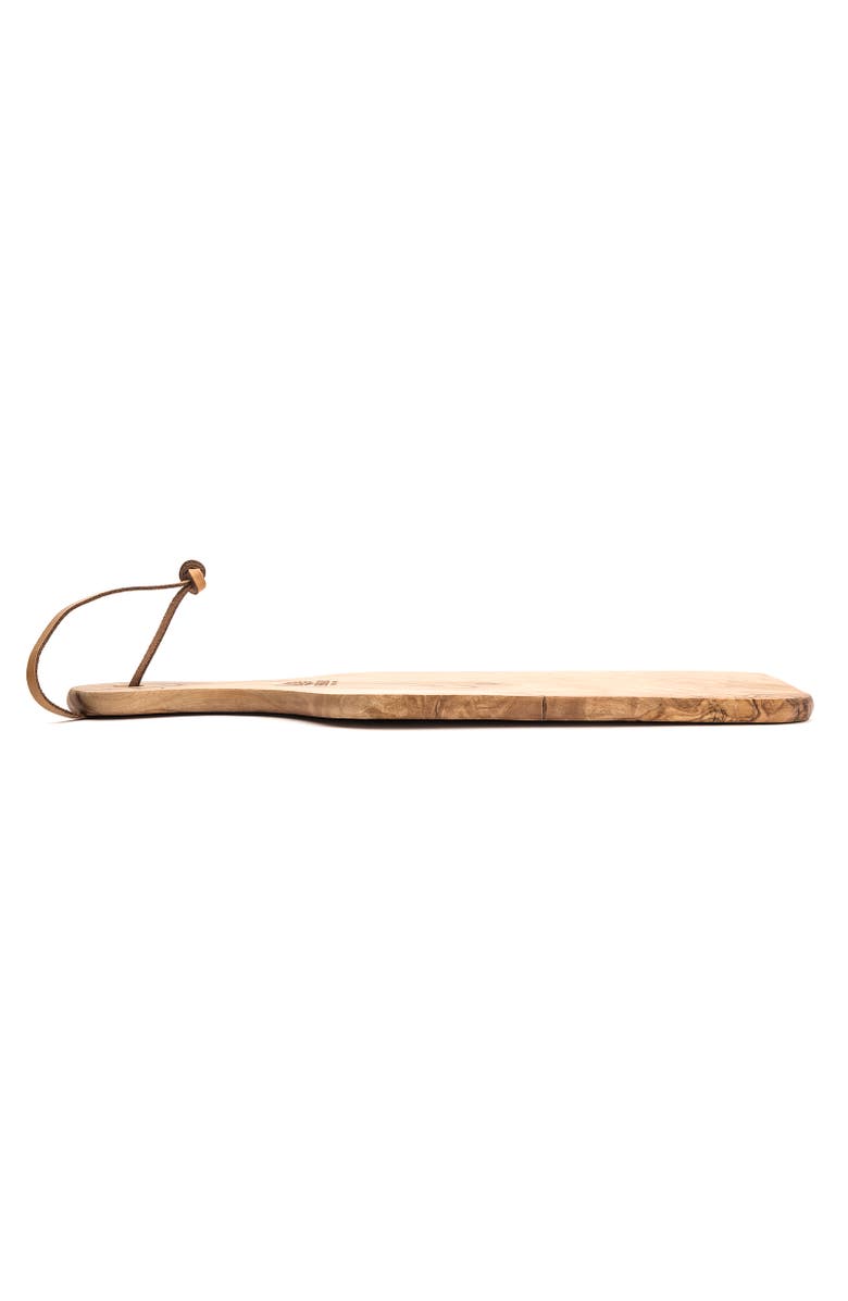 Berard Olivewood Handcrafted 10-Inch Cutting Board with Handle, Alternate, color, Brown