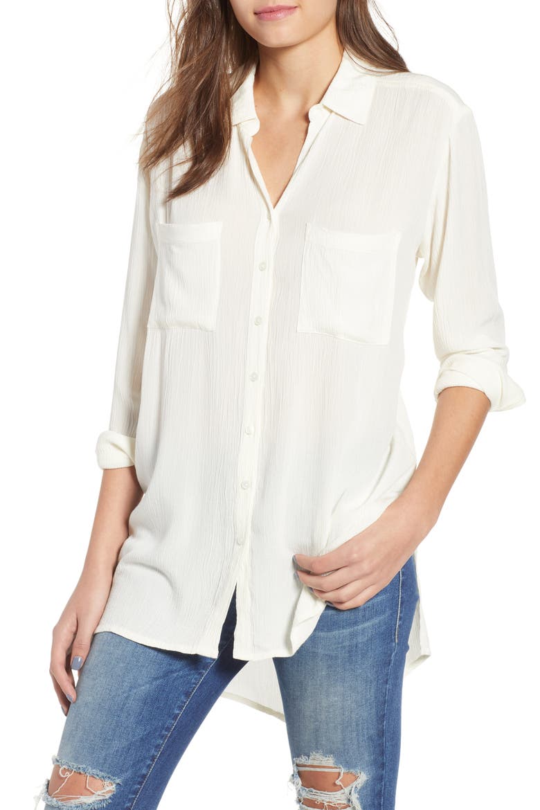 Twirl Longline Shirt, Main, color, NAKED