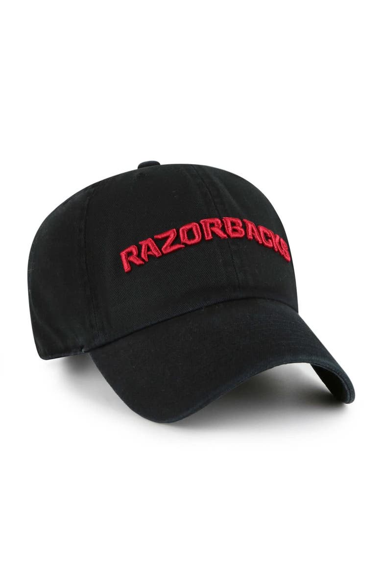 '47 Men's '47 Black Arkansas Razorbacks Clean Up Adjustable Hat, Alternate, color, Black